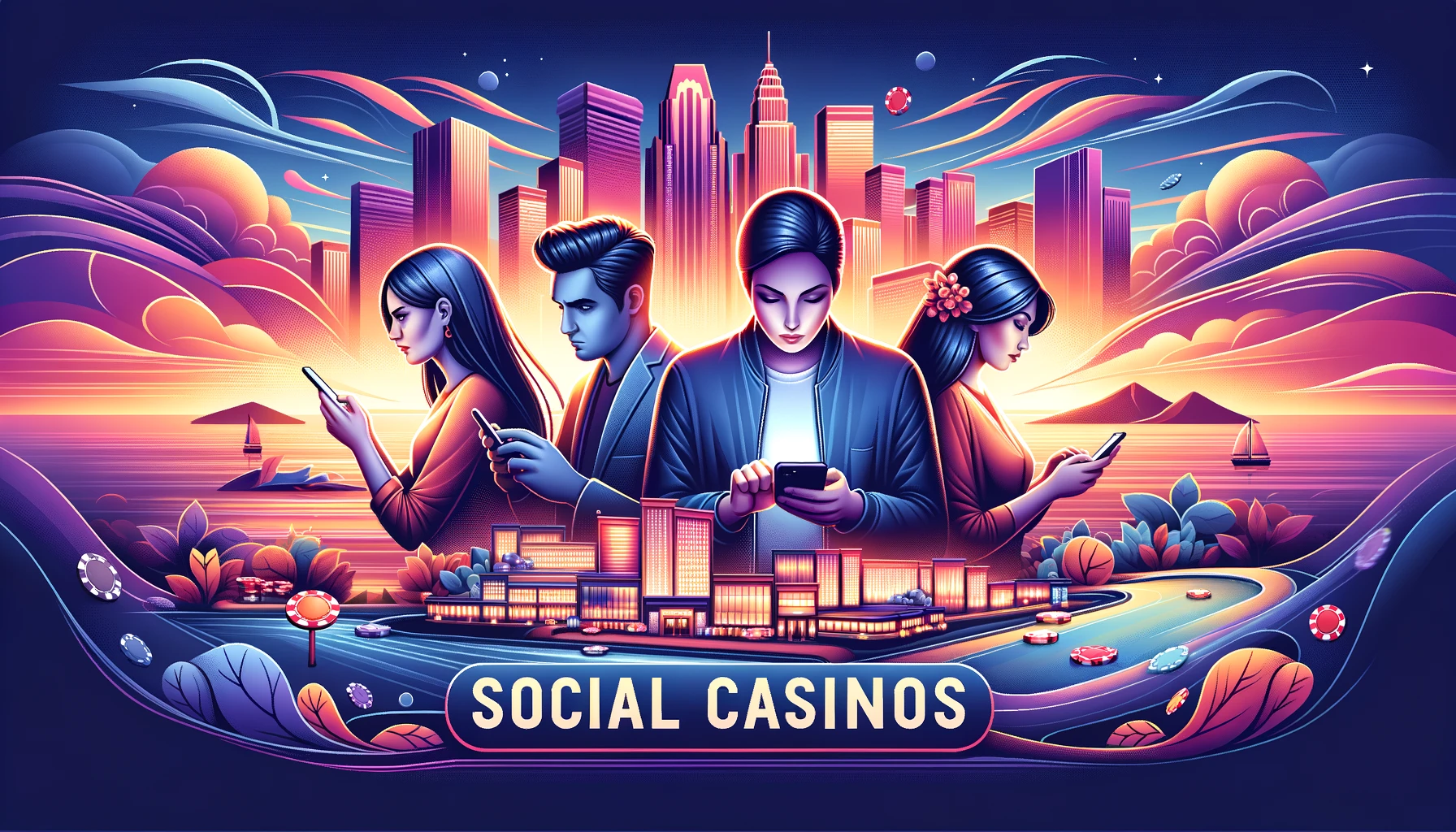 People playing social casinos